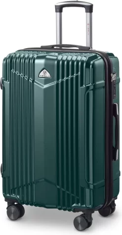 Tesla PC - Reiskoffer - 65 Cm - 4 Wielen - Groen