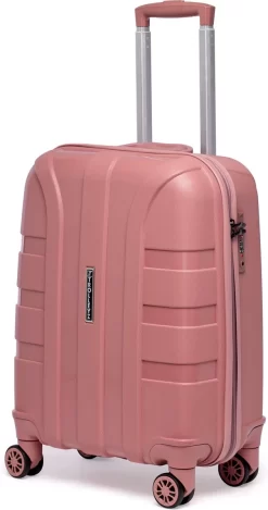 ©TROLLEYZ - Paris No.5 - Trolley - 55cm Met TSA Slot - Dubbele Wielen - 360° Spinners - 100% Polypropyleen - Handbagage Koffer In Rose Blush -Reisopslagwinkel 632x1200 2