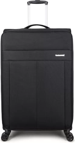 Decent D-Upright Large Koffer - 76 Cm Expandable - TSA Slot - Zwart