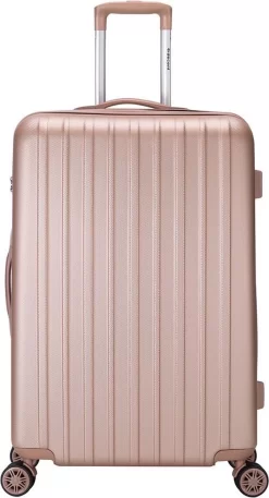 Decent Tranporto-One Reiskoffer 76 Cm - Zalmroze -Reisopslagwinkel 648x1200 1