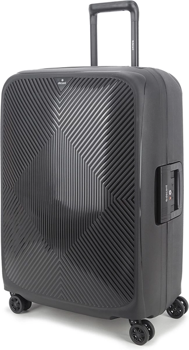 Decent Koffer / Trolley / Reiskoffer - 68 X 47.5 X 28 Cm - 80 Liter - Axiss-Fix - Zwart 5 Decent Koffer / Trolley / Reiskoffer - 68 X 47.5 X 28 Cm - 80 Liter - Axiss-Fix - Zwart - Afbeelding 5