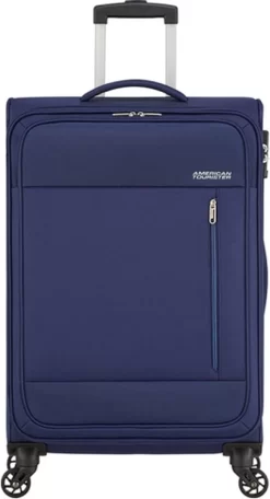 American Tourister Reiskoffer - Heat Wave Spinner 68/25 Tsa (Medium) Combat Navy -Reisopslagwinkel 650x1200 5