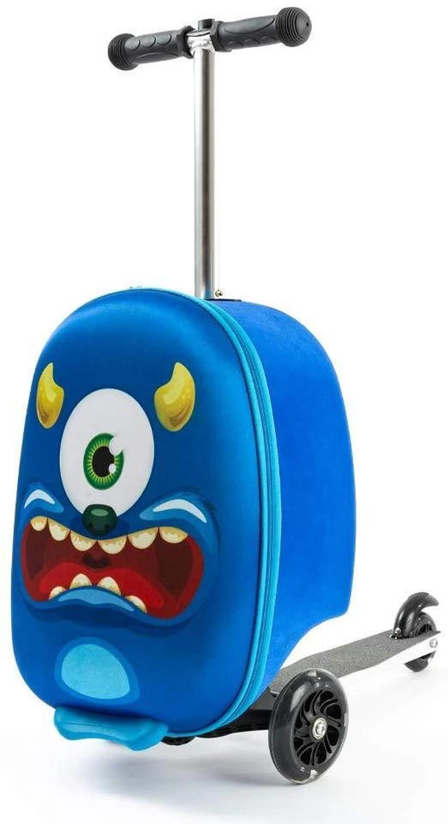 Jongens Koffer Hand Bagage Koffer En Step In 1 - Blauw - 21 Liter - 40x20x25 Cm Incl. Nekkussen Vliegtuig 4 Jongens Koffer Hand Bagage Koffer En Step In 1 - Blauw - 21 Liter - 40x20x25 Cm Incl. Nekkussen Vliegtuig - Afbeelding 4