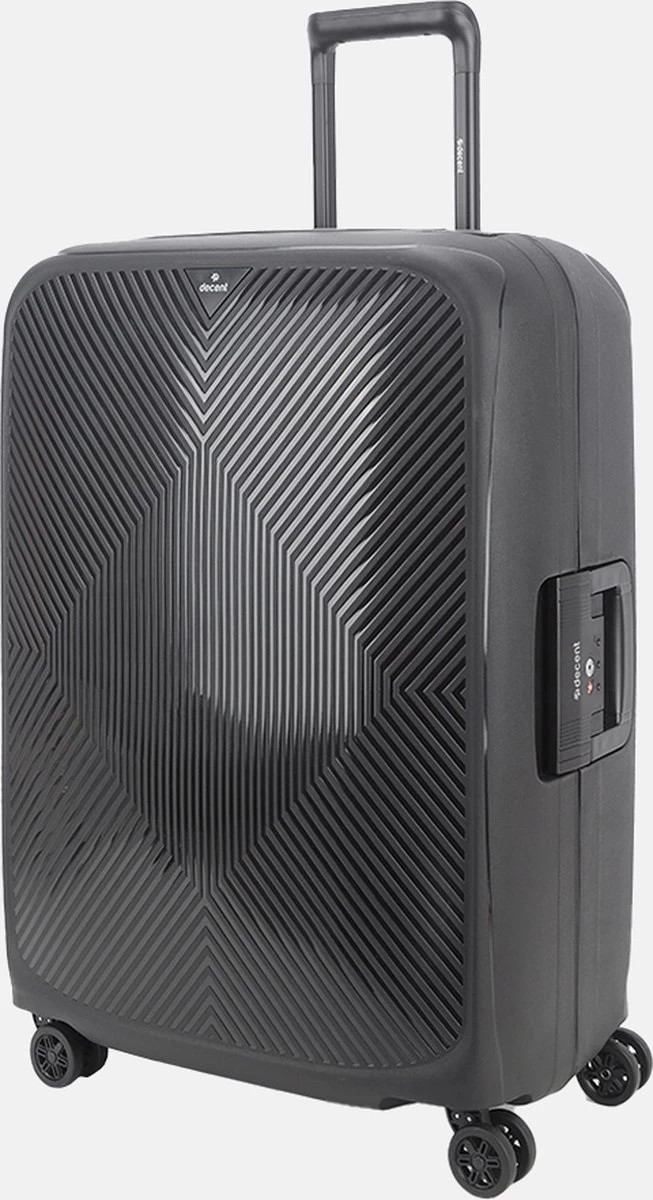 Decent Koffer / Trolley / Reiskoffer - 68 X 47.5 X 28 Cm - 80 Liter - Axiss-Fix - Zwart 4 Decent Koffer / Trolley / Reiskoffer - 68 X 47.5 X 28 Cm - 80 Liter - Axiss-Fix - Zwart - Afbeelding 4