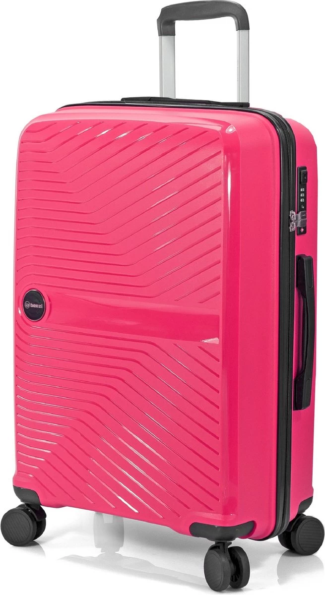 Benzi Ovar Grote Koffer - 75 Cm - 95 Liter - Fuchsiaroze 1 Benzi Ovar Grote Koffer - 75 Cm - 95 Liter - Fuchsiaroze