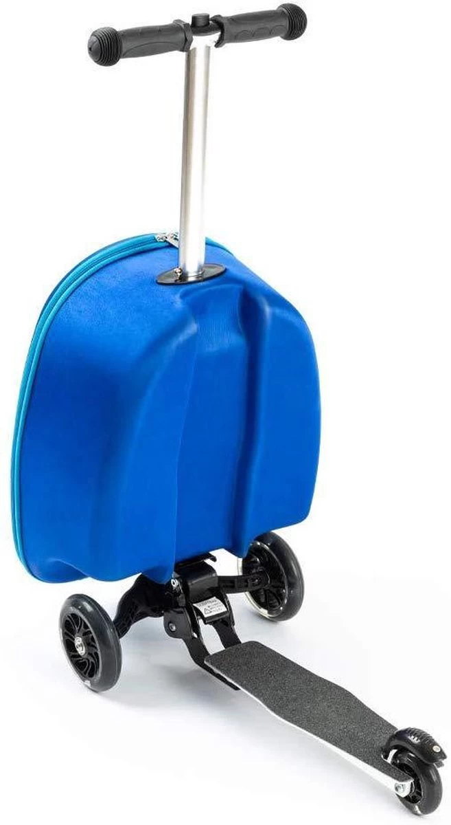 Jongens Koffer Hand Bagage Koffer En Step In 1 - Blauw - 21 Liter - 40x20x25 Cm Incl. Nekkussen Vliegtuig 5 Jongens Koffer Hand Bagage Koffer En Step In 1 - Blauw - 21 Liter - 40x20x25 Cm Incl. Nekkussen Vliegtuig - Afbeelding 5