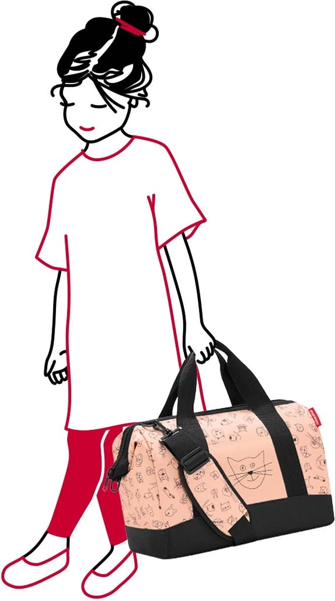 Reisenthel Allrounder M Kids Reistas - Kind - Maat M - 18L - Cats&Dogs Rose Roze 2 Reisenthel Allrounder M Kids Reistas - Kind - Maat M - 18L - Cats&Dogs Rose Roze - Afbeelding 2