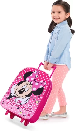 Disney MINNIE MOUSE Polka Dots Trolley Koffertje Vakantie Logeren Tripjes Roze -Reisopslagwinkel 687x1200