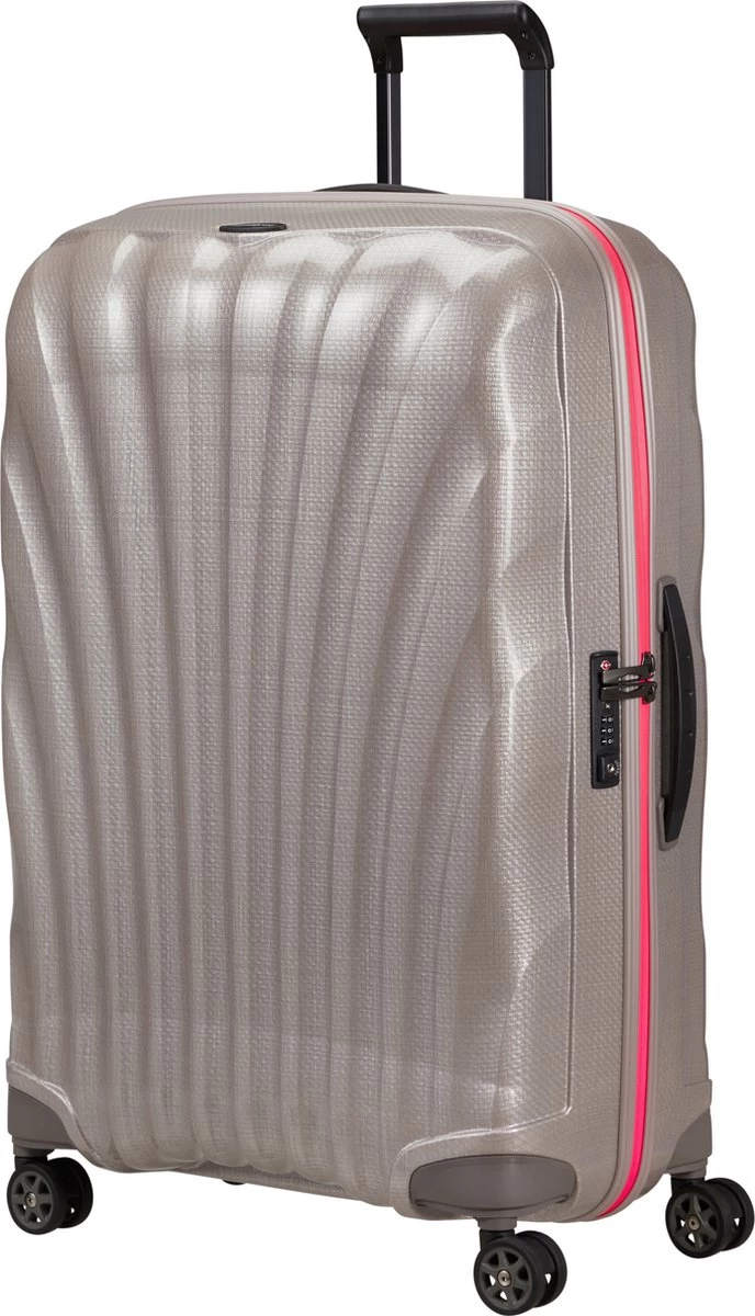 Samsonite Reiskoffer - C-Lite Spinner Uitbreidbaar (4 Wielen) 75 Cm - Pearl/Fuchsia - 2.8 Kg 1 Samsonite Reiskoffer - C-Lite Spinner Uitbreidbaar (4 Wielen) 75 Cm - Pearl/Fuchsia - 2.8 Kg