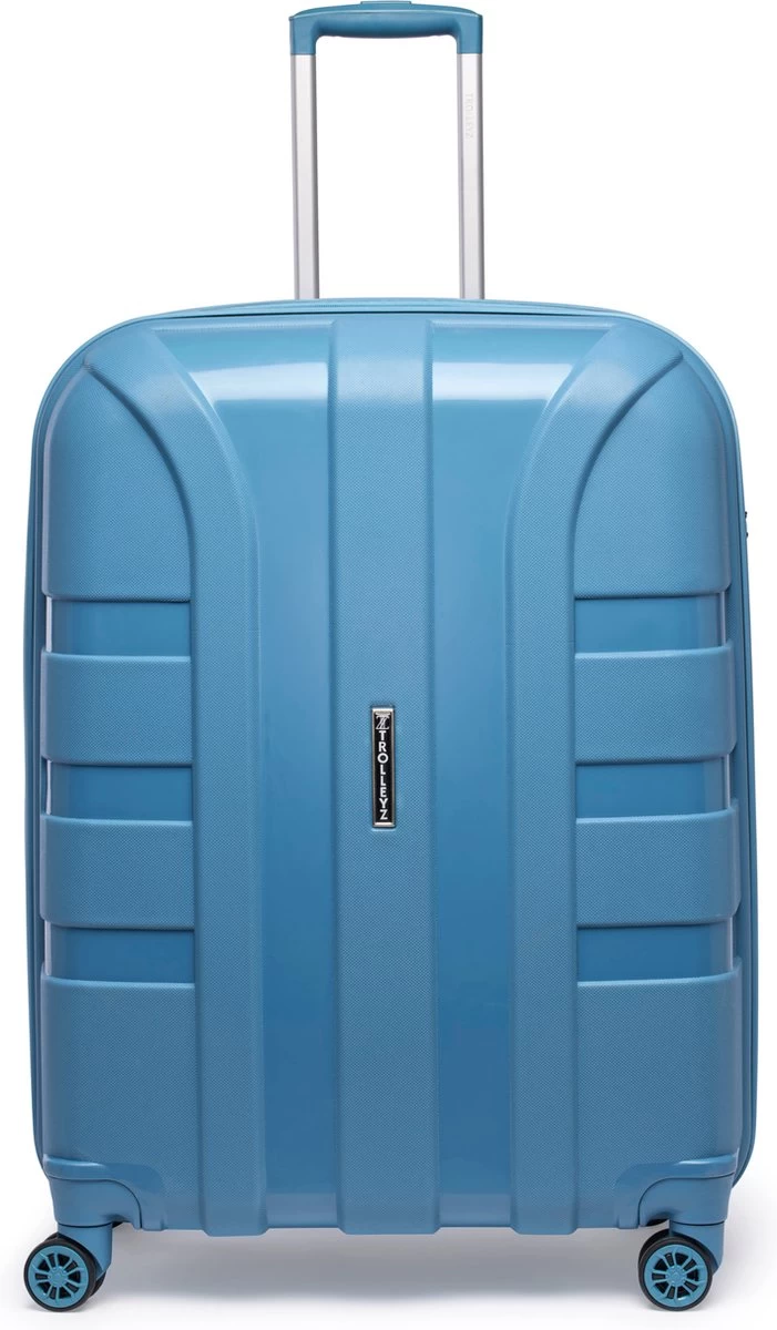 ©TROLLEYZ - Paris No.5 - Reiskoffer - 78cm Met TSA Slot - Dubbele Wielen - 360° Spinners - 100% Polypropyleen - Reiskoffer In Ice Blue 1 ©TROLLEYZ - Paris No.5 - Reiskoffer - 78cm Met TSA Slot - Dubbele Wielen - 360° Spinners - 100% Polypropyleen - Reiskoffer In Ice Blue