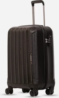 Reisopslagwinkel 26 ©TROLLEYZ - Bali No.22 - Trolley - 55cm Met TSA Slot - Dubbele Wielen - 360° Spinners - 100% ABS - Handbagage Koffer In Night Black