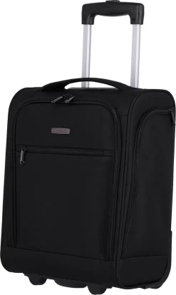 Travelite Handbagage Zachte Koffer / Trolley / Reiskoffer - Cabin - 43 Cm - Zwart -Reisopslagwinkel 716x1200