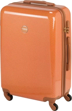 Princess Traveller Trendy Dots - Reiskoffer - Terra - M - 66cm -Reisopslagwinkel 773x1200 1