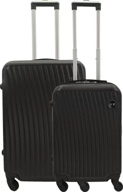 SB Travelbags Kofferset - 2 Delige -Zwart - 65cm/55cm