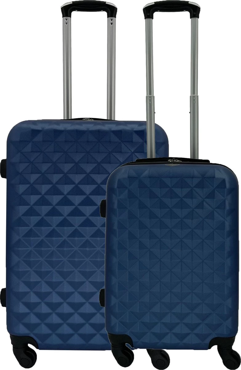 SB Travelbags Kofferset - 2 Delige 'Expandable' Koffer - Blauw - 65cm/55cm 1 SB Travelbags Kofferset - 2 Delige 'Expandable' Koffer - Blauw - 65cm/55cm