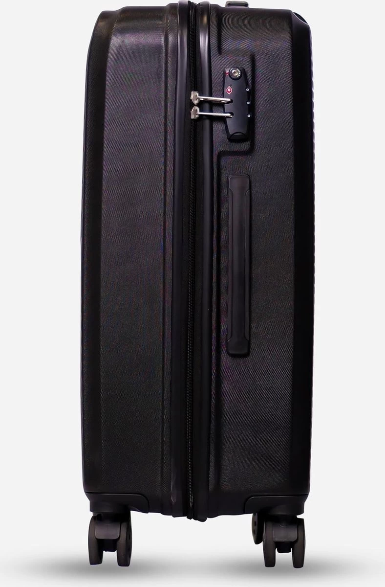 ©TROLLEYZ - Ibiza No.3 - Reiskoffer 69cm Met TSA Slot - Dubbele Wielen - 360° Spinners - 100% ABS - Reiskoffer In Night Black 7 ©TROLLEYZ - Ibiza No.3 - Reiskoffer 69cm Met TSA Slot - Dubbele Wielen - 360° Spinners - 100% ABS - Reiskoffer In Night Black - Afbeelding 7