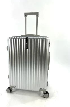 AATravel S Reiskoffer - Trolley ABS - Handbagage - Met Dubbele Wielen - 53 Cm - 37 Liter - Zilver