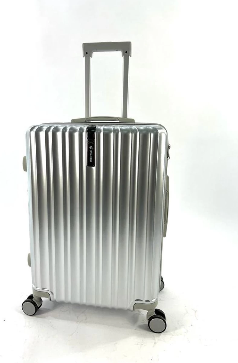 AATravel XL Reiskoffer - Trolley ABS - Met Dubbele Wielen - 75 Cm - 94 Liter - Zilver 1 AATravel XL Reiskoffer - Trolley ABS - Met Dubbele Wielen - 75 Cm - 94 Liter - Zilver