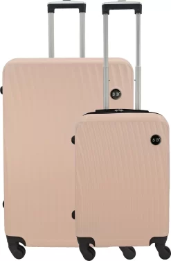 SB Travelbags Kofferset - 2 Delige -Licht Roze - 75cm/55cm