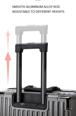 Design Handbagage Reiskoffer 20'', 50.8 Cm Cabinbag, Spinner , Aluminium Magnesium Alloy Frame Koffer, (LIGHT GRIJS) -Reisopslagwinkel 791x1200 3