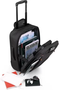 Gabol - Piloto Roma - Handbagage Laptop Rugzaktrolley - Zwart -Reisopslagwinkel 792x1200