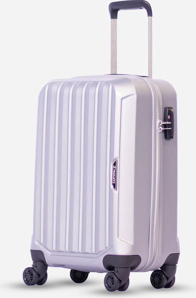 ©TROLLEYZ - Bali No.22 - Reiskoffer 69cm Met TSA Slot - Dubbele Wielen - 360° Spinners - 100% ABS - Reiskoffer In Metallic Grey 1 ©TROLLEYZ - Bali No.22 - Reiskoffer 69cm Met TSA Slot - Dubbele Wielen - 360° Spinners - 100% ABS - Reiskoffer In Metallic Grey