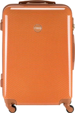 Princess Traveller Trendy Dots - Reiskoffer - Terra - M - 66cm -Reisopslagwinkel 798x1200 9