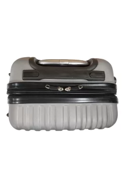 SB Travelbags 'Expandable' Handbagage Koffer 53cm 4 Wielen Trolley - Zilver -Reisopslagwinkel 799x1200 19