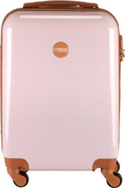 Princess Traveller Trendy Dots - Handbagage Koffer - Roze - S - 55cm -Reisopslagwinkel 801x1200