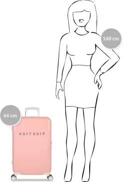 SUITSUIT - Fabulous Fifties - Papaya Peach - Reiskoffer (66 Cm) -Reisopslagwinkel 807x1200