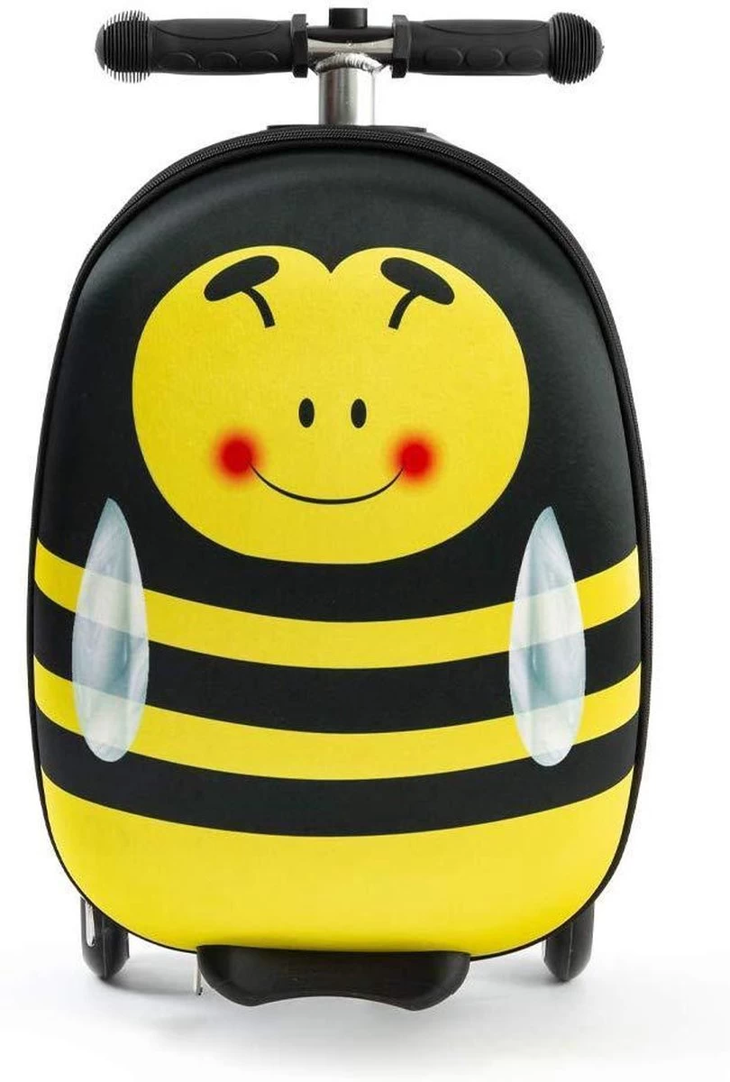 Rolkoffer Trolley Voor Kinderen | Geel | Trolley | Tas Kind | Bagagekoffer | Step Jongen | Vliegtuig Nekkussen | Step Met 3 Wielen | FDBW | Koffer Handbagage - 50 Kilo - Bouncy Box 40x20x25 Cm + Nekkussen Vliegtuig 6 Rolkoffer Trolley Voor Kinderen | Geel | Trolley | Tas Kind | Bagagekoffer | Step Jongen | Vliegtuig Nekkussen | Step Met 3 Wielen | FDBW | Koffer Handbagage - 50 Kilo - Bouncy Box 40x20x25 Cm + Nekkussen Vliegtuig - Afbeelding 6