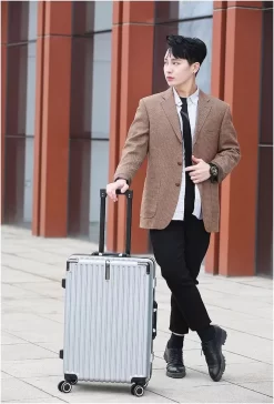 Design Handbagage Reiskoffer 20'', 50.8 Cm Cabinbag, Spinner , Aluminium Magnesium Alloy Frame Koffer, (LIGHT GRIJS) -Reisopslagwinkel 814x1200 2