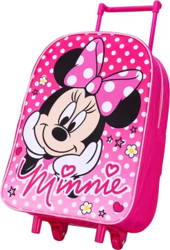 Disney MINNIE MOUSE Polka Dots Trolley Koffertje Vakantie Logeren Tripjes Roze