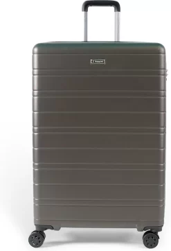 Reisopslagwinkel 14 ©TROLLEYZ - Amsterdam No.9 - Reiskoffer 78cm Met TSA Slot - Dubbele Wielen - 360° Spinners - 100% ABS - Reiskoffer In Cloudy Grey