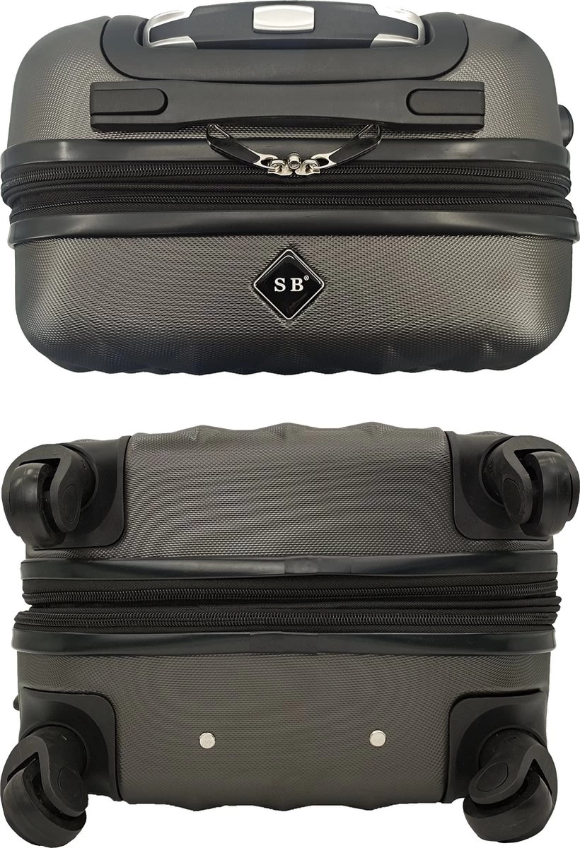 SB Travelbags 'Expandable' Bagage Koffer 65cm- Donker Grijs 2 SB Travelbags 'Expandable' Bagage Koffer 65cm- Donker Grijs - Afbeelding 2