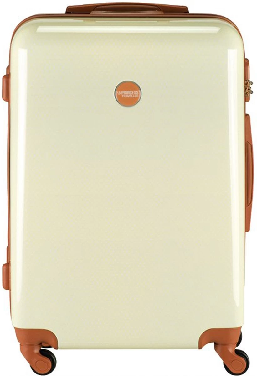 Princess Traveller Trendy Dots - Reiskoffer - Crème - M - 66cm 6 Princess Traveller Trendy Dots - Reiskoffer - Crème - M - 66cm - Afbeelding 6
