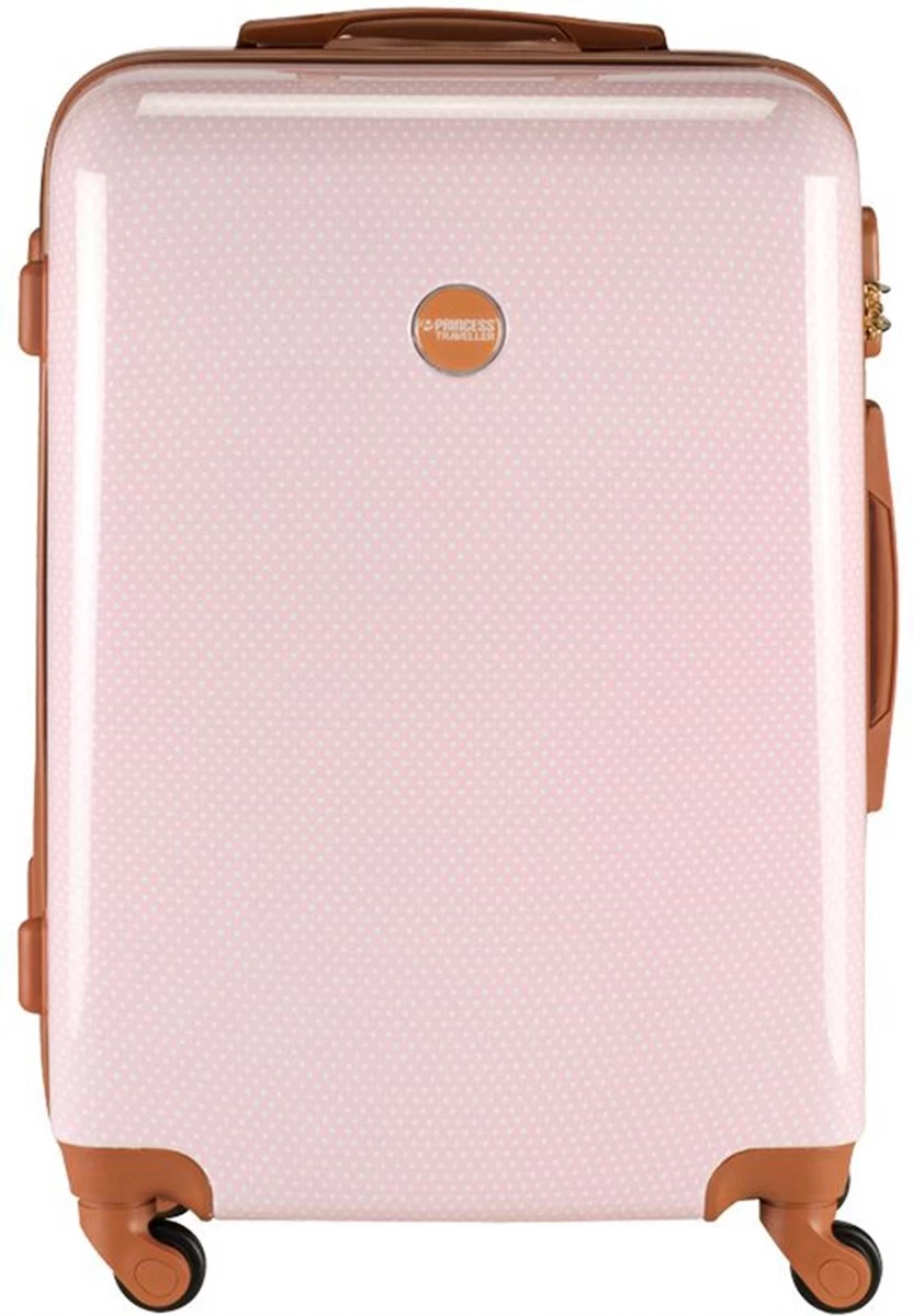 Princess Traveller Trendy Dots - Reiskoffer - Roze - M - 66cm 6 Princess Traveller Trendy Dots - Reiskoffer - Roze - M - 66cm - Afbeelding 6
