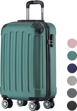 TRVLMORE Koffer - Handbagage - 54x36x20cm - 38L - Donkergroen