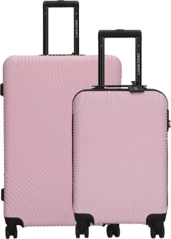Enrico Benetti Louisville Kofferset Tweedelig - 39040-02 - Roze -Reisopslagwinkel 858x1200 1
