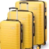 Swiss Alpine 2.0 - Kofferset - 3-delig - 4 Wielen - TSA-cijferslot - Geel