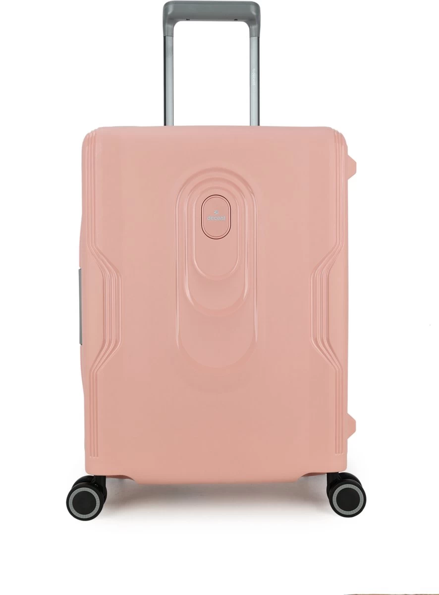 Decent Handbagage Koffer / Trolley / Reiskoffer - 55 Cm - 38 Liter - Polypropyleen - On-Tour - Roze 1 Decent Handbagage Koffer / Trolley / Reiskoffer - 55 Cm - 38 Liter - Polypropyleen - On-Tour - Roze