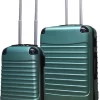 Castillo Quadrant - 2 Delige ABS Kofferset - Lichtgroen