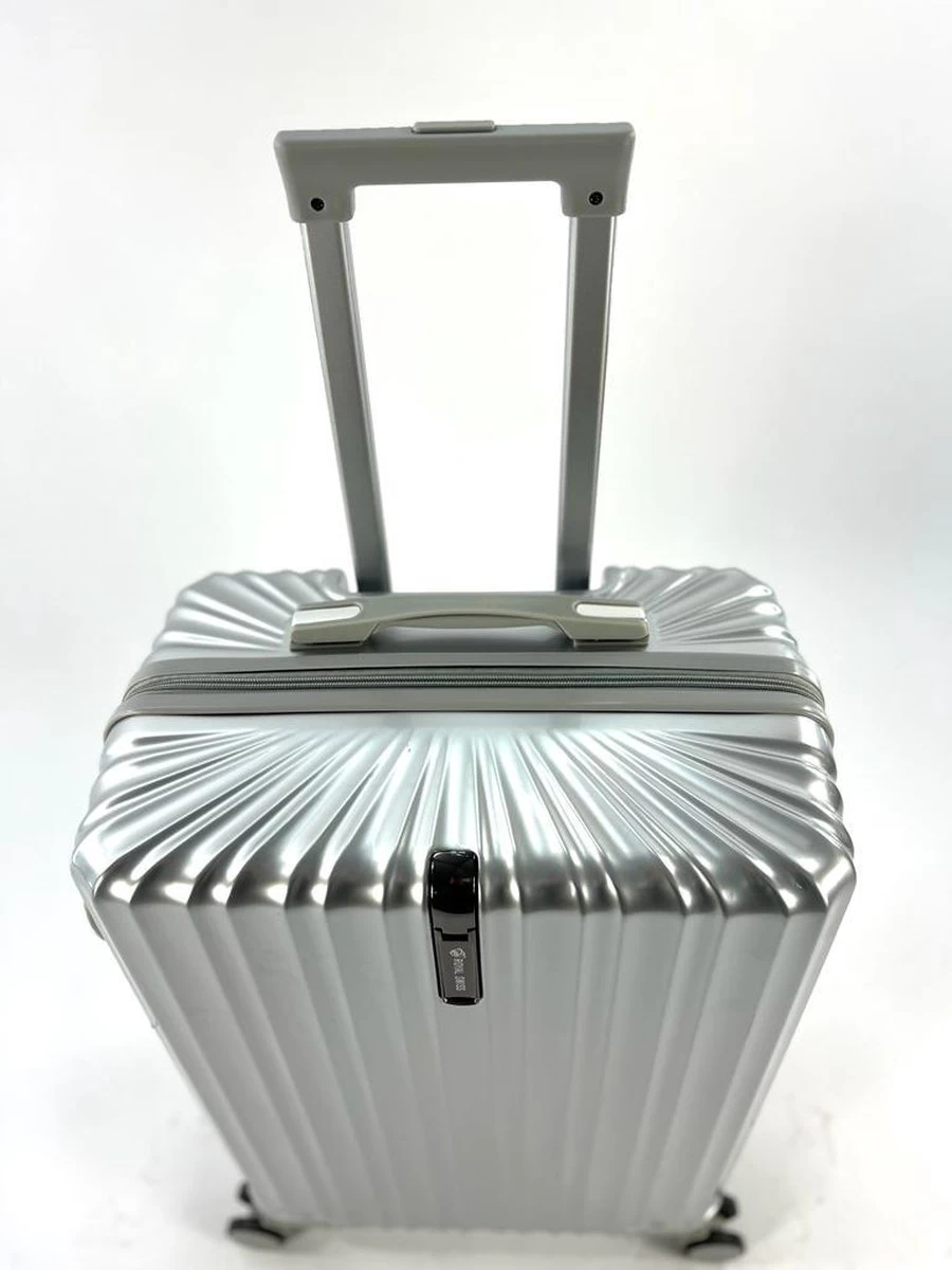 AATravel XL Reiskoffer - Trolley ABS - Met Dubbele Wielen - 75 Cm - 94 Liter - Zilver 4 AATravel XL Reiskoffer - Trolley ABS - Met Dubbele Wielen - 75 Cm - 94 Liter - Zilver - Afbeelding 4