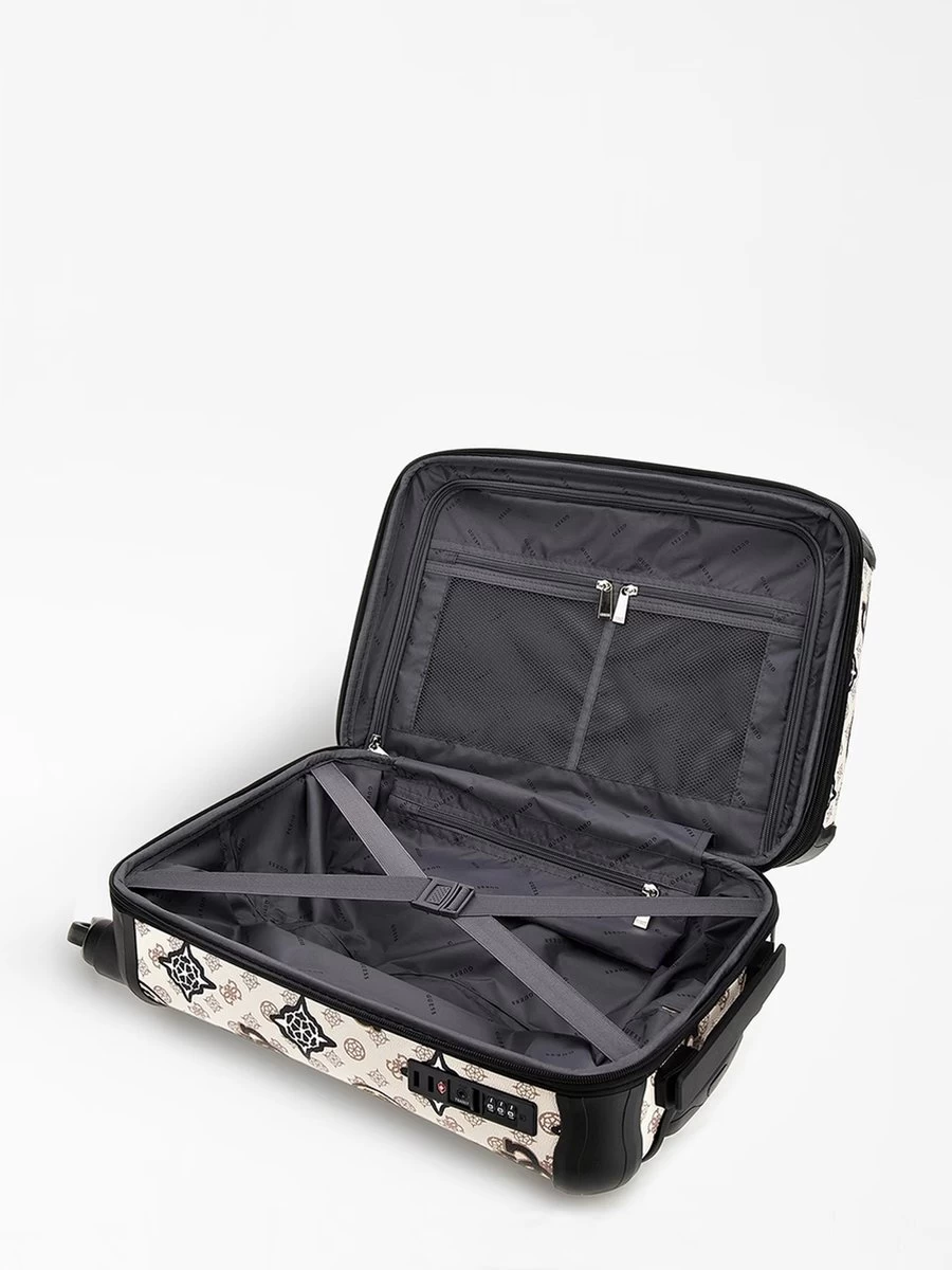 Guess House Party 18 In 4 Wheeler Dames Reiskoffer - Cream Multi Logo 10 Guess House Party 18 In 4 Wheeler Dames Reiskoffer - Cream Multi Logo - Afbeelding 10