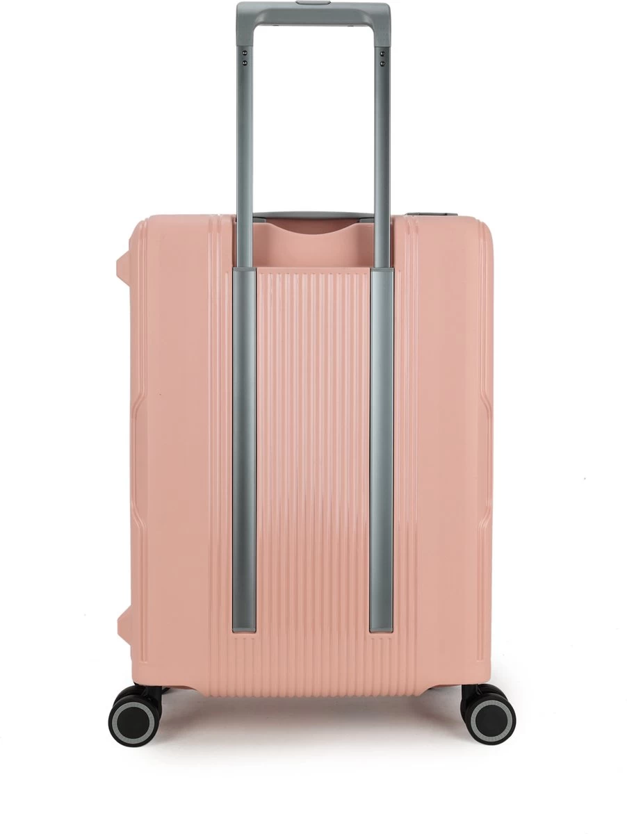 Decent Handbagage Koffer / Trolley / Reiskoffer - 55 Cm - 38 Liter - Polypropyleen - On-Tour - Roze 3 Decent Handbagage Koffer / Trolley / Reiskoffer - 55 Cm - 38 Liter - Polypropyleen - On-Tour - Roze - Afbeelding 3