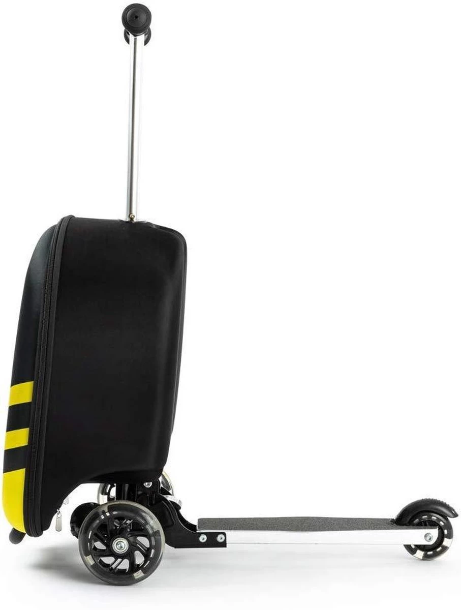 Rolkoffer Trolley Voor Kinderen | Geel | Trolley | Tas Kind | Bagagekoffer | Step Jongen | Vliegtuig Nekkussen | Step Met 3 Wielen | FDBW | Koffer Handbagage - 50 Kilo - Bouncy Box 40x20x25 Cm + Nekkussen Vliegtuig 5 Rolkoffer Trolley Voor Kinderen | Geel | Trolley | Tas Kind | Bagagekoffer | Step Jongen | Vliegtuig Nekkussen | Step Met 3 Wielen | FDBW | Koffer Handbagage - 50 Kilo - Bouncy Box 40x20x25 Cm + Nekkussen Vliegtuig - Afbeelding 5