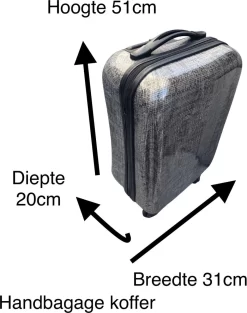 Leonardo Handbagage Koffer - 51x31x20 - Alle Vliegmaatschappijen - Hardcase - Cijferslot - Reiskoffer - Lichtgewicht Koffer - Grey -Reisopslagwinkel 947x1200 3