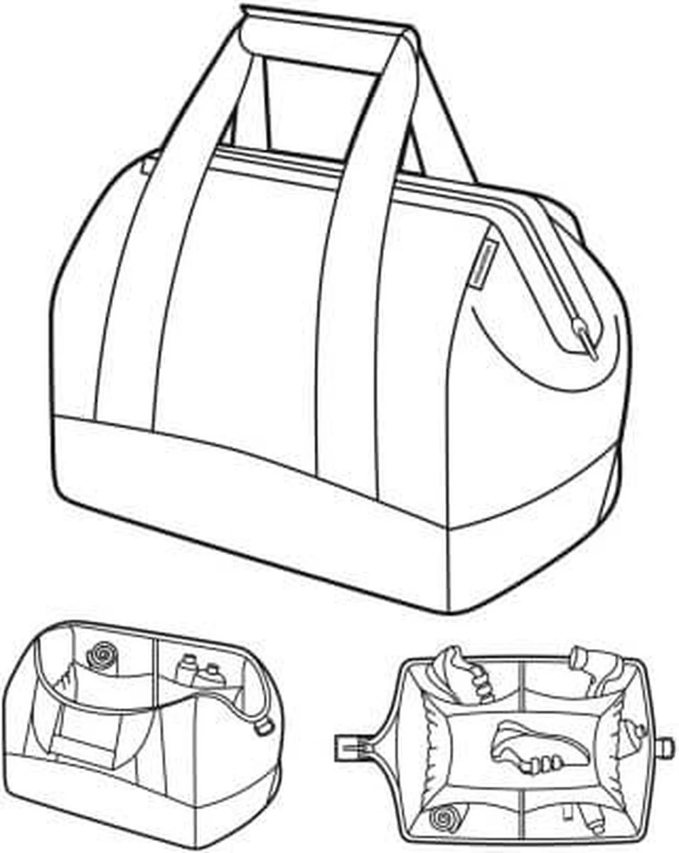 Reisenthel Allrounder M Reistas Sporttas - 18L - Baroque Marble Zwart 6 Reisenthel Allrounder M Reistas Sporttas - 18L - Baroque Marble Zwart - Afbeelding 6