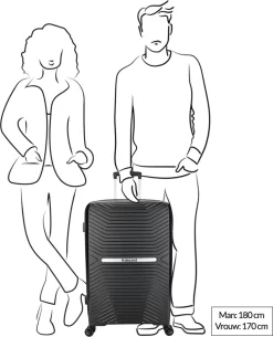 Decent CROSS-ONE PP Trolley 76 Cm - 94 Liter - TSA Slot - Pink -Reisopslagwinkel 972x1200 3