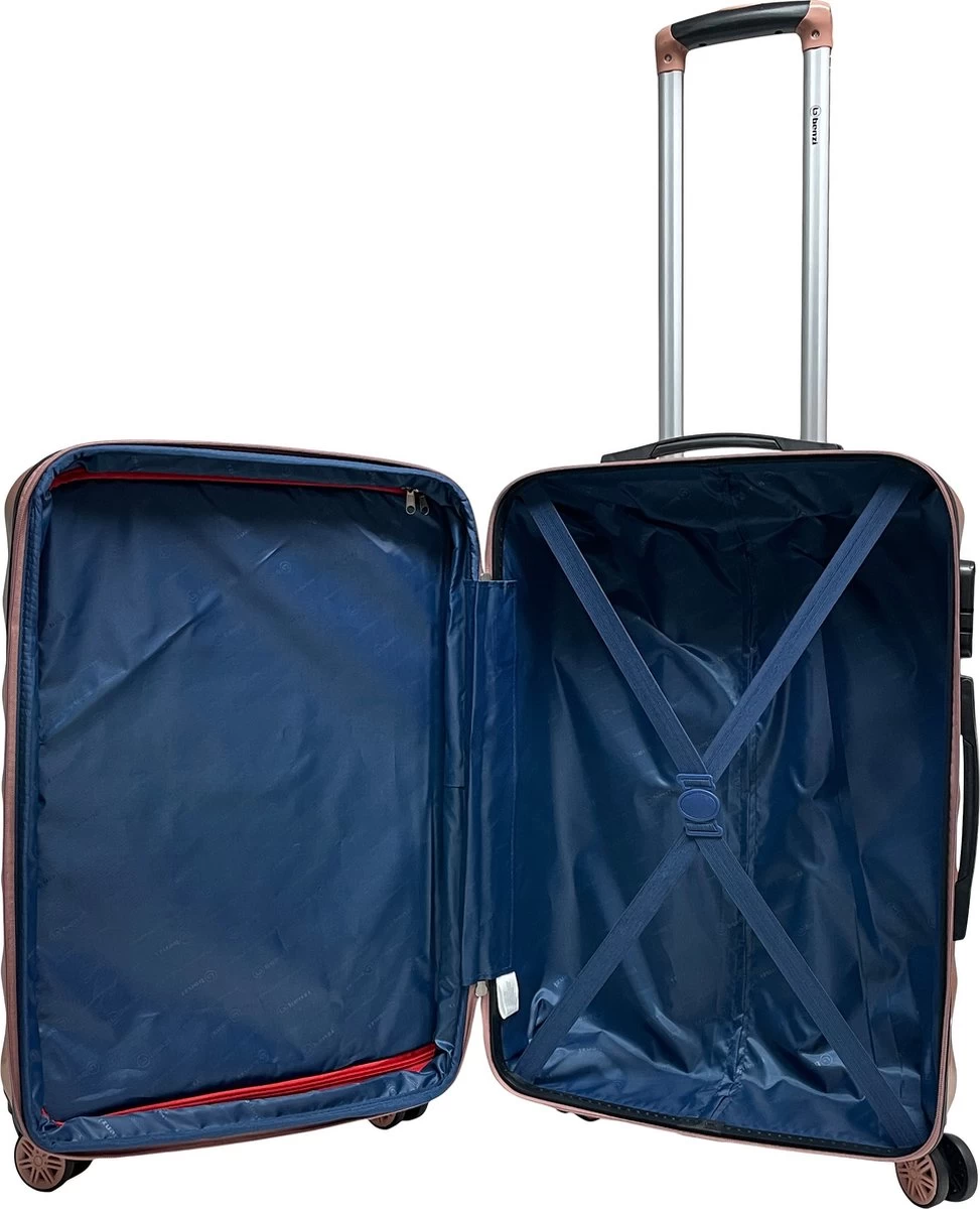 Benzi Xisto Grote Koffer - 75 Cm - 106 Liter - Expandable - Roze 5 Benzi Xisto Grote Koffer - 75 Cm - 106 Liter - Expandable - Roze - Afbeelding 5